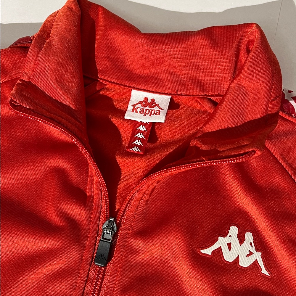 Kappa 222 Banda Anniston Slim Track Jacket Red Small - Picture 2 of 6